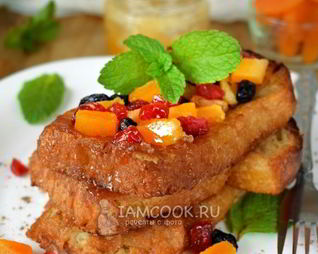 Гренки в жасминовом чае