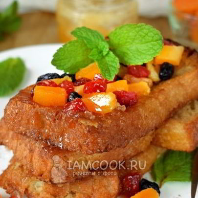 Гренки в жасминовом чае