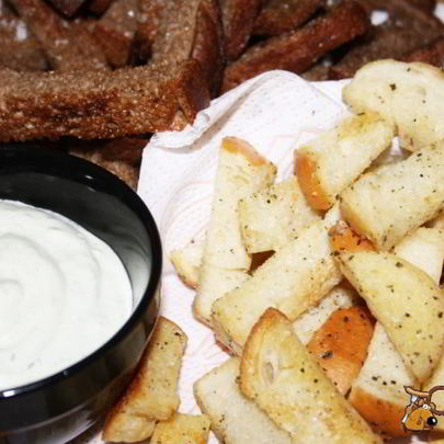 Закусочные гренки к пиву Ин-ян