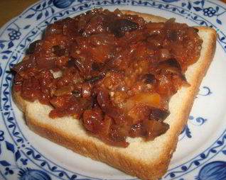 Быстрая икра из баклажанов