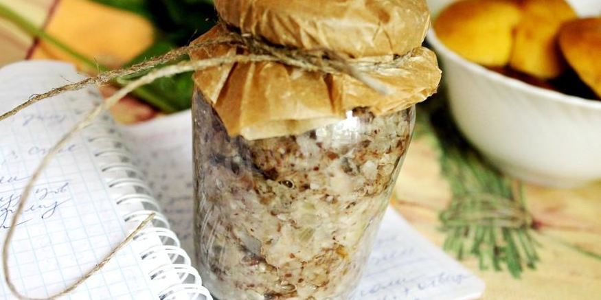 Рецепт грибной икры из маслят