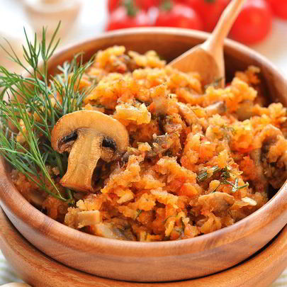 Кабачковая икра с шампиньонами