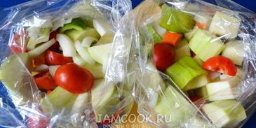 кабачковая икра в рукаве для запекания