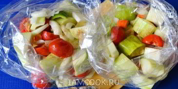 кабачковая икра в рукаве для запекания