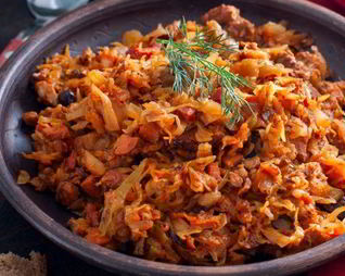 Овощная икра с капустой