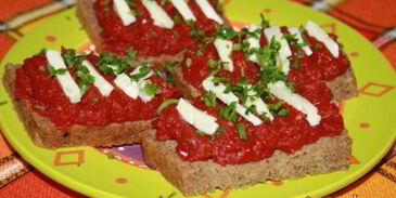 свекольная икра с баклажаном