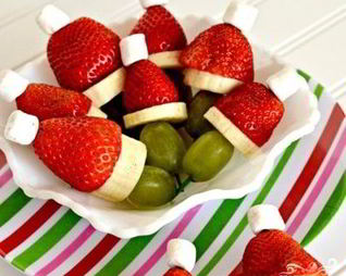 Фруктовые канапе новогодние