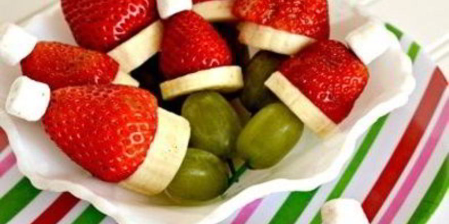 Рецепт фруктовых канапе новогодние