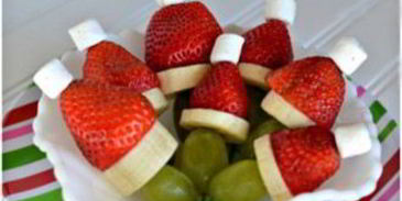 фруктовые канапе новогодние