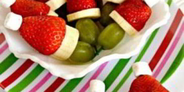 фруктовые канапе новогодние