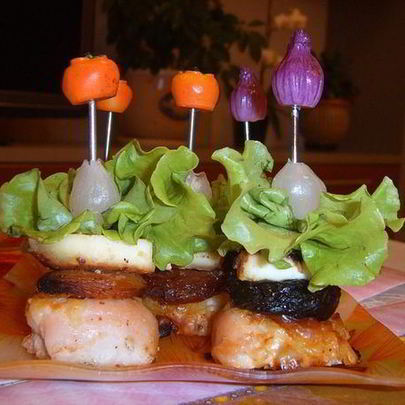 Горячие канапе Сливка@Абрикоска