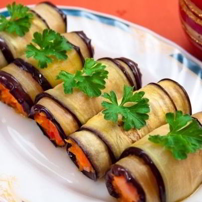 Канапе из баклажанов