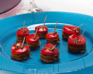 Канапе из печеночных оладий