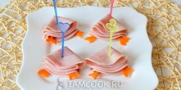 канапе новогоднее цыплята