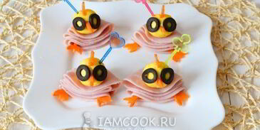 канапе новогоднее цыплята