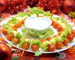 Канапе Рождественский венок