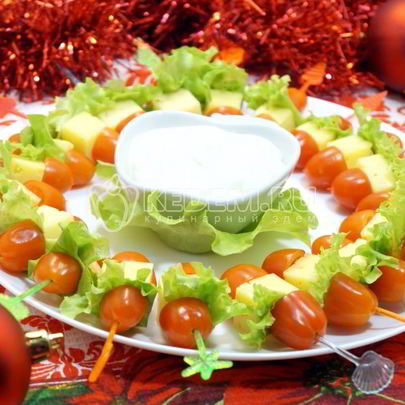 Канапе Рождественский венок