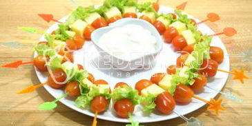 канапе рождественский венок