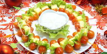 канапе рождественский венок