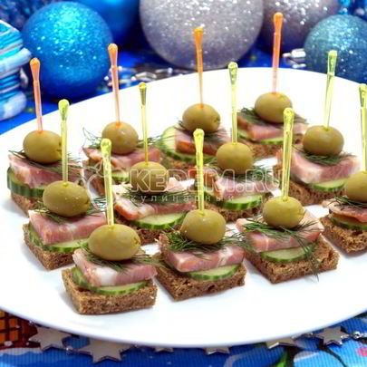 Канапе с бужениной