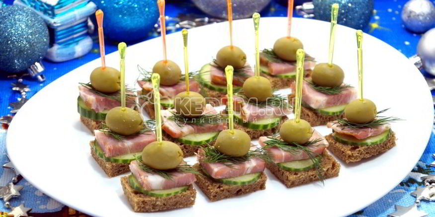 Рецепт канапе с бужениной