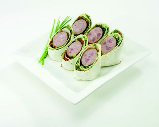 Канапе с копчеными колбасками
