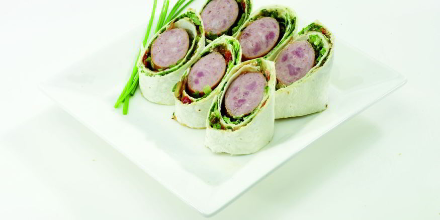 Рецепт канапе с копчеными колбасками