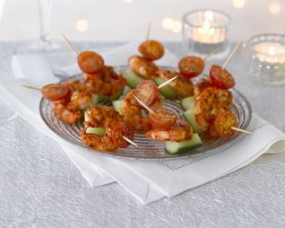 Канапе с креветками пикантные