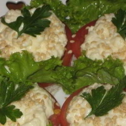 Канапе с сыром фета