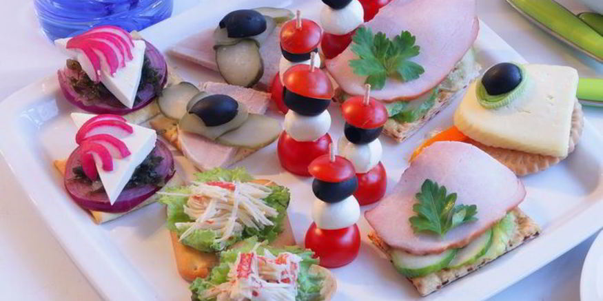 Рецепт канапе с ветчиной