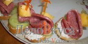 канапе с закуской из творога