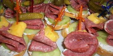 канапе с закуской из творога