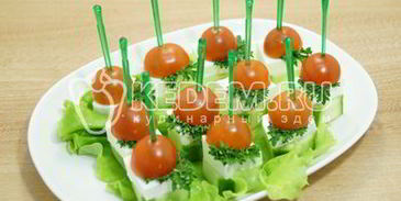 овощное канапе с сыром фета