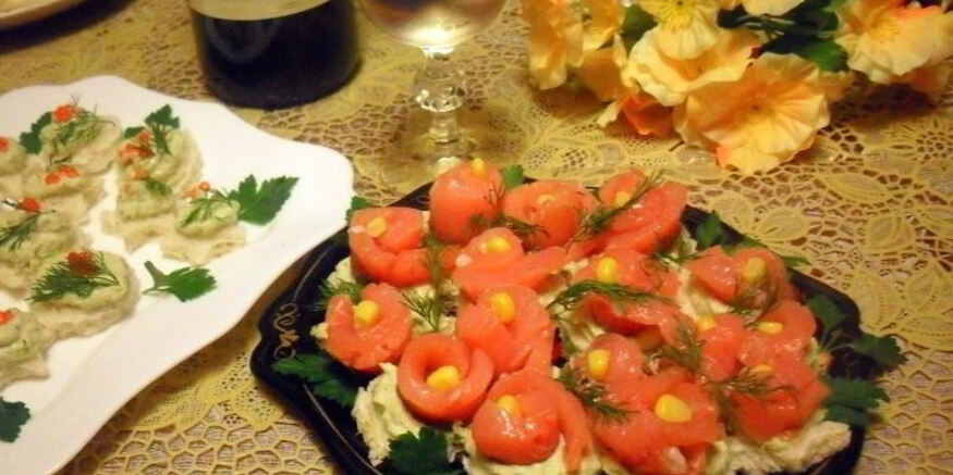 Рецепт праздничных канапе цветов дли теби