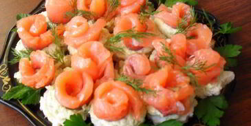 праздничные канапе цветы для тебя