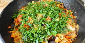 капуста с баклажанами