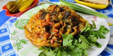 капуста с баклажанами