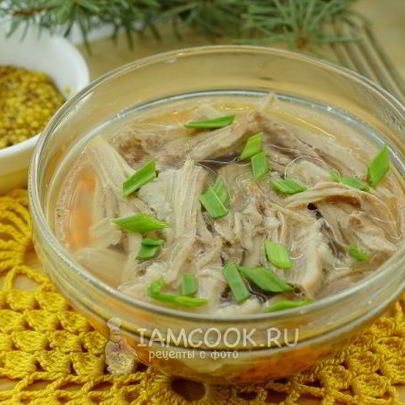 Холодец из свиных ножек и курицы