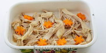 холодец из свиных ножек и курицы