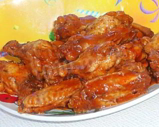 Крылышки маринованные в меду и соевом соусе