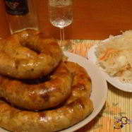 Рецепт Куриного-свиной домашняя колбаса