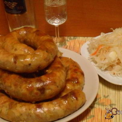 Курино-свиная домашняя колбаса