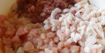 курино-свиная домашняя колбаса