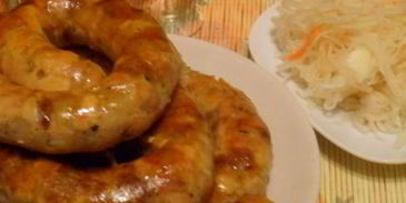 курино-свиная домашняя колбаса