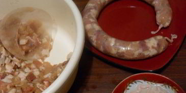 курино-свиная домашняя колбаса