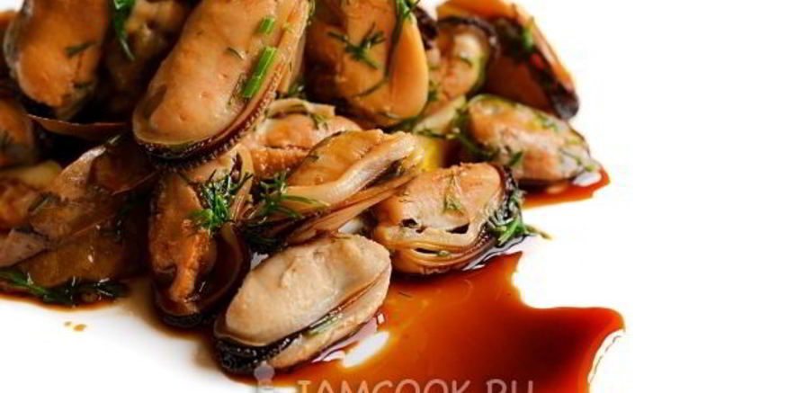Рецепт мидий маринованных с соевым соусом