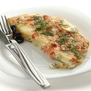 Рецепт Фриттаты с копченым лососем и грибами