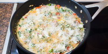 фриттата с овощами и сыром