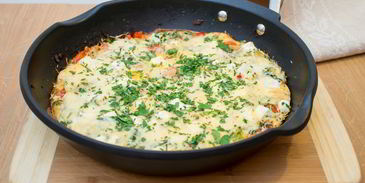 фриттата с овощами и сыром