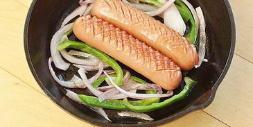 фриттата с сосисками и овощами